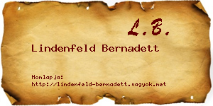 Lindenfeld Bernadett névjegykártya